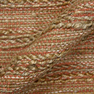 Amer Rugs Naturals Farmhouse Striped Flat-weave Area Rug - Hand-woven Jute & Cotton For Eco-friendly Decor Orange Jute, Cotton Nat30305