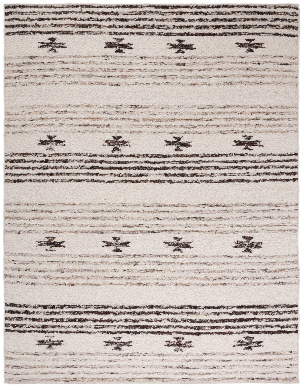 Safavieh Natura Hand-woven Area Rug: Luxurious Black & Ivory Design For Timeless Elegance In Any Space Black ,Ivory 90% Wool And 10% Cotton Nat325z-216