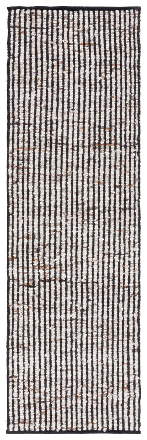 Safavieh Natura Flat-Weave Black & Ivory Wool-Jute Rug — Low-Profile Durable Design For Modern Living Spaces 10'-0" x 14'-0" NAT331Z-10