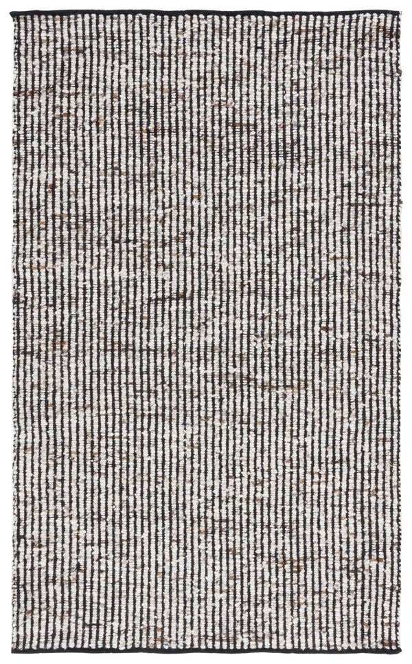 Safavieh Natura Black Ivory Runner With Boho Pattern, Low-Profile Wool-Jute Flatweave For High-Traffic Areas 2'-3" x 9'-0" NAT331Z-29