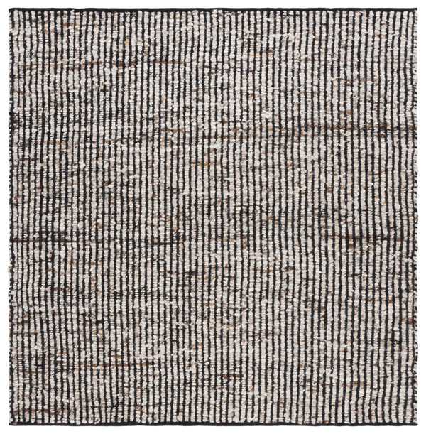 Safavieh Natura Black Ivory Runner With Boho Pattern, Low-Profile Wool-Jute Flatweave For High-Traffic Areas 2'-3" x 9'-0" NAT331Z-29