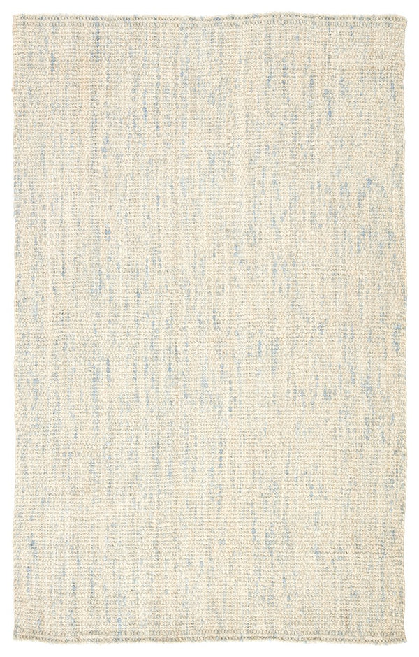 Jaipur Living Naturals Tobago Bluffton Nat34 Handwoven Handmade 100% Jute Solids Solid Indoor Rug Ivory, Blue 100% Jute Rug143161
