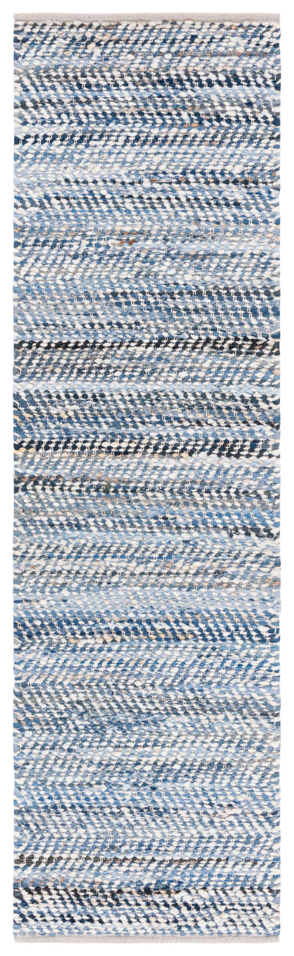 Safavieh Natura Handcrafted Flat-Weave Rug In Calming Blue & Ivory — Wool-Cotton Blend, Low-Profile Durable Design 6'-0" x 9'-0" NAT346M-6