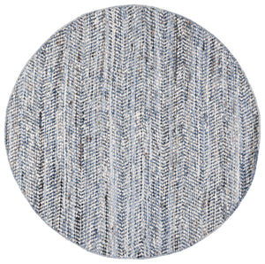 Safavieh Natura Handcrafted Flat-Weave Runner Rug In Calming Blue & Ivory – Wool-Cotton Blend, Low-Profile Elegance 2'-3" x 7'-0" NAT346M-27