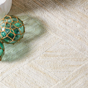 Jaipur Living Naturals Tobago Vero Nat35 Handwoven Handmade 100% Jute Contemporary Solid Indoor Rug Ivory 100% Jute Rug143106