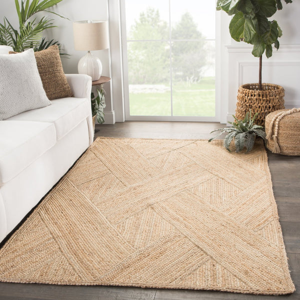 Jaipur Living Naturals Tobago Vero Nat36 Handwoven Handmade 100% Jute Contemporary Solid Indoor Rug Tan 100% Jute Rug143110