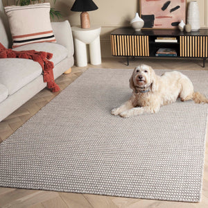 Safavieh Natura Hand Woven Area Rug In Elegant Tones – Modern Design Meets Traditional Craftsmanship Grey ,Ivory 85% Wool,15% Cotton Nat386f-3