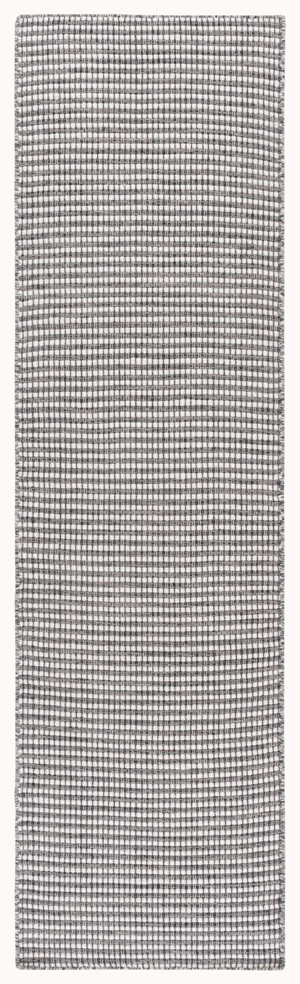 Safavieh Natura Modern Hand Woven Runner Area Rug - Luxurious Wool & Cotton Blend For Elegant Spaces Dark Grey ,Ivory 85% Wool,15% Cotton Nat386g-28