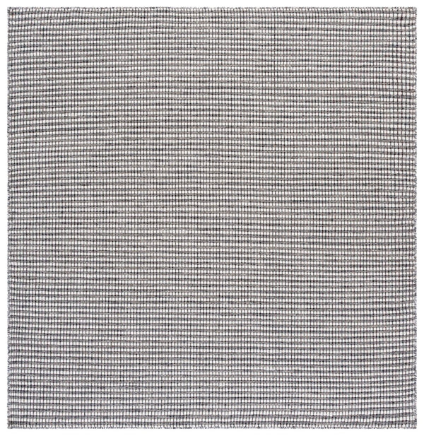 Safavieh Natura Modern Hand Woven Runner Area Rug - Luxurious Wool & Cotton Blend For Elegant Spaces Dark Grey ,Ivory 85% Wool,15% Cotton Nat386g-6sq