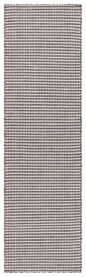 Safavieh Natura Modern Hand Woven Runner Area Rug - Luxurious Wool & Cotton Blend For Elegant Spaces Charcoal ,Ivory 85% Wool,15% Cotton Nat386h-28