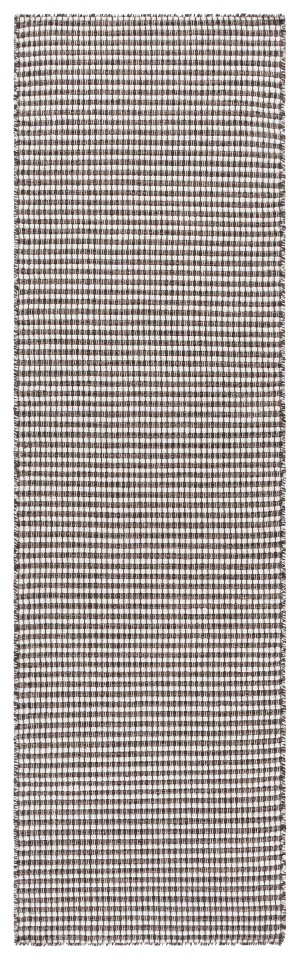 Safavieh Natura Modern Hand Woven Runner Area Rug - Luxurious Wool & Cotton Blend For Elegant Spaces Charcoal ,Ivory 85% Wool,15% Cotton Nat386h-28
