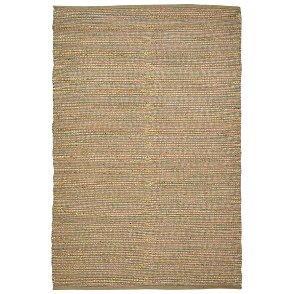 AMER Rugs Naturals Hand-woven Jute Cotton Striped Flatweave Rug for Farmhouse Entryways and Living Spaces 2' X 3' NAT40203