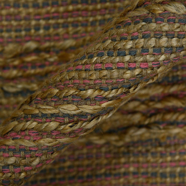 Naturals Hand-woven Jute Cotton Striped Flatweave Rug for Farmhouse Entryways and Living Spaces