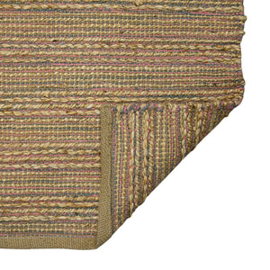 Naturals Hand-woven Jute Cotton Striped Flatweave Rug for Farmhouse Entryways and Living Spaces
