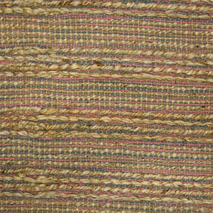 Naturals Hand-woven Jute Cotton Striped Flatweave Rug for Farmhouse Entryways and Living Spaces