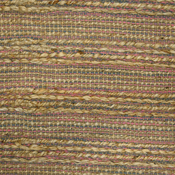 Naturals Hand-woven Jute Cotton Striped Flatweave Rug for Farmhouse Entryways and Living Spaces