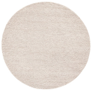 Safavieh Natura Hand-Woven 10X10 Square Rug – Wool-Cotton Blend, Low Profile Beige Ivory Texture For Living Rooms 9'-0" x 9'-0" NAT425B-9SQ