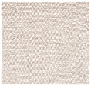 Safavieh Natura Hand-Woven 10X10 Square Rug – Wool-Cotton Blend, Low Profile Beige Ivory Texture For Living Rooms 9'-0" x 9'-0" NAT425B-9SQ