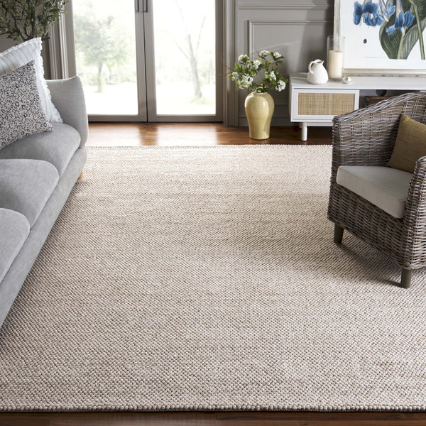 Safavieh Natura Hand-Woven 10X10 Square Area Rug Beige Ivory — 70% Wool Blend, Low-Profile Plush, Durable Elegance 7'-0" x 7'-0" NAT425B-7R
