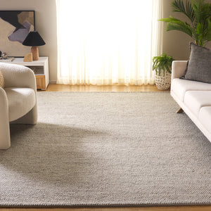 Safavieh Natura Hand-Woven Grey Ivory Runner — Wool-Cotton Blend, Low-Profile Texture For Hallways And Entryways 2'-3" x 21'-0" NAT425F-221