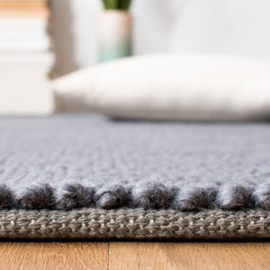 Safavieh Natura Hand-Woven Wool Runner Rug in Dark Grey for Hallways and Entryways NAT425H-27