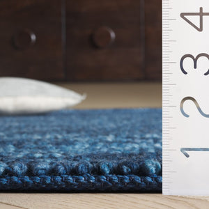 Safavieh Natura Hand-Woven Wool Runner Rug Solid Navy Artisan Flatweave Hallway Accent NAT425N-211