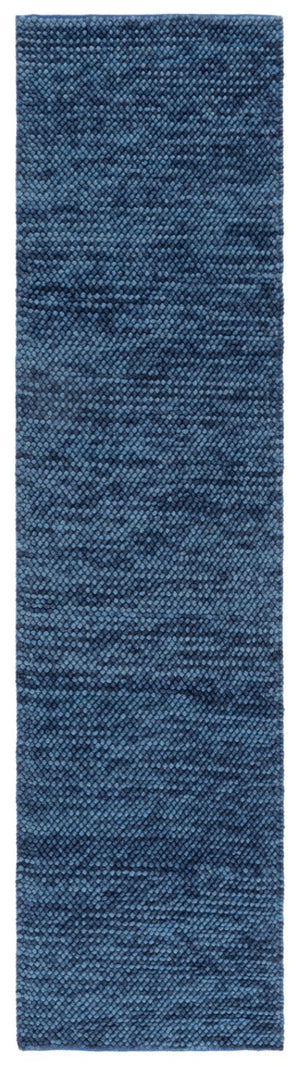 Safavieh Natura Hand Woven Wool Blend Runner Rug for Hallways and Entryways in Navy NAT425N-27