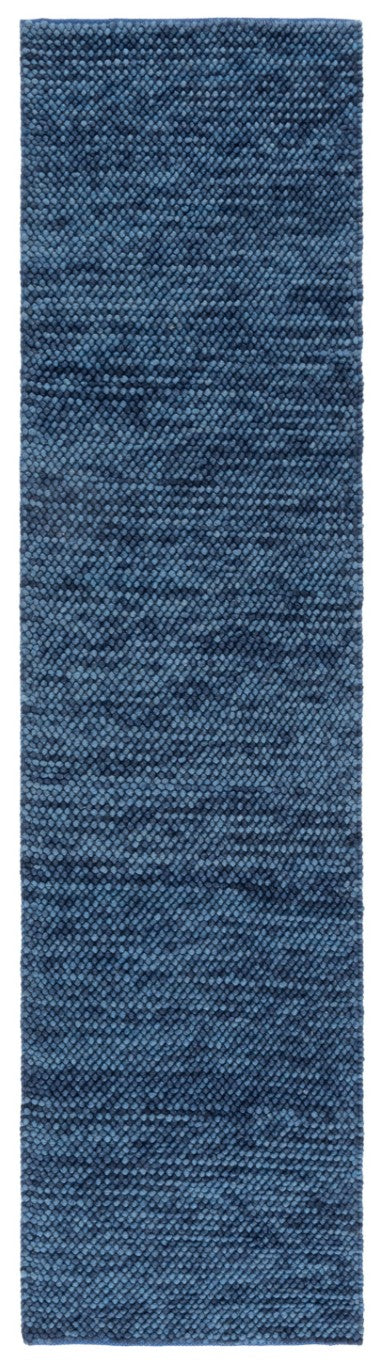 Safavieh Natura Hand Woven Wool Blend Runner Rug for Hallways and Entryways in Navy NAT425N-27