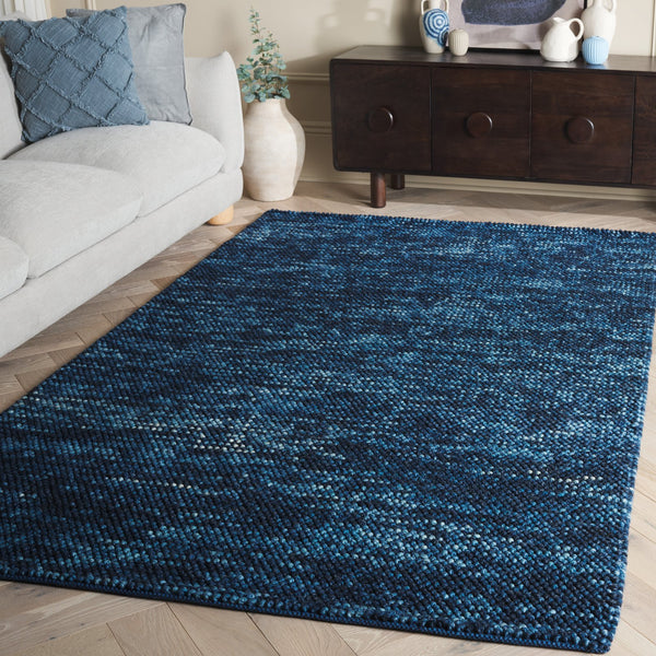 Safavieh Natura Handwoven Area Rug - Exquisite Indian Craftsmanship For Elegant Living Spaces And Comfort Navy ,Blue 70% Wool 20% Cotton And 10% Polyester. Nat425n-5