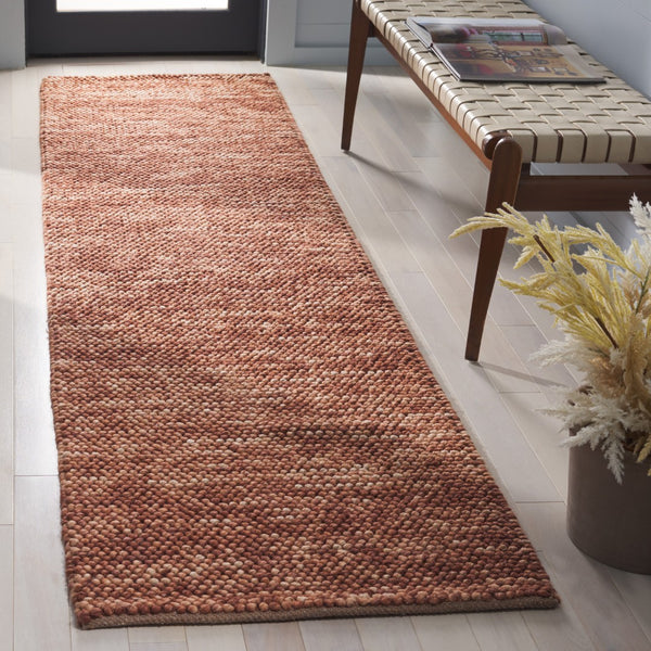 Safavieh Natura Handwoven Area Rug - Timeless Elegance In A Versatile Design For Luxurious Home Décor Rust ,Brown 70% Wool 20% Cotton And 10% Polyester. Nat425p-4
