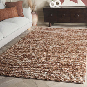 Safavieh Natura Handwoven Area Rug - Exquisite Indian Craftsmanship For Elegant Living Spaces And Comfort Rust ,Brown 70% Wool 20% Cotton And 10% Polyester. Nat425p-5