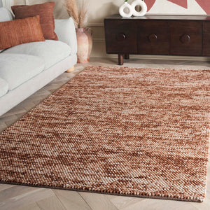 Safavieh Natura Handwoven Area Rug - Timeless Elegance In A Versatile Design For Luxurious Home Décor Rust ,Brown 70% Wool 20% Cotton And 10% Polyester. Nat425p-4