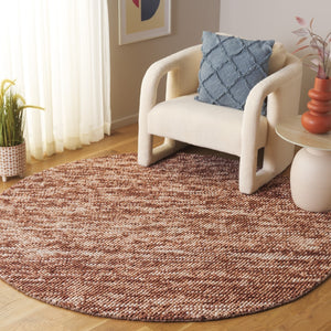 Safavieh Natura Handwoven Area Rug - Timeless Elegance In A Versatile Design For Luxurious Home Décor Rust ,Brown 70% Wool 20% Cotton And 10% Polyester. Nat425p-4