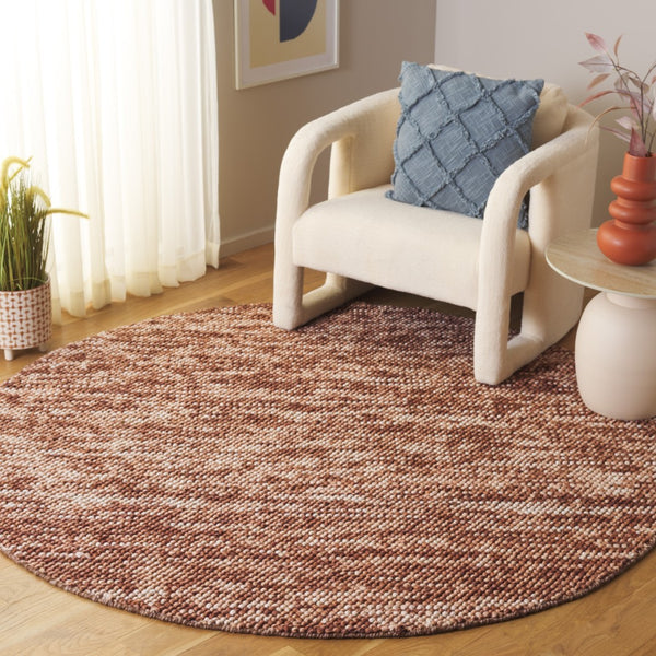 Safavieh Natura Handwoven Area Rug - Timeless Elegance In A Versatile Design For Luxurious Home Décor Rust ,Brown 70% Wool 20% Cotton And 10% Polyester. Nat425p-4