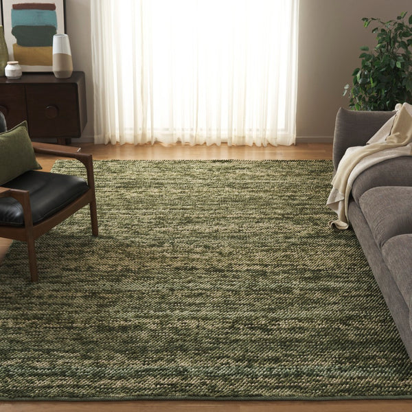 Safavieh Natura Handwoven Area Rug - Timeless Elegance In A Versatile Design For Luxurious Home Décor Green ,Ivory 70% Wool 20% Cotton And 10% Polyester. Nat425y-6