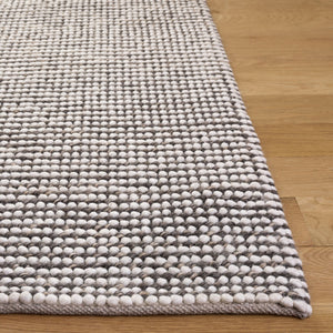 Safavieh Natura Hand-Woven Ivory And Grey Runner Rug — Wool-Cotton Blend, Low-Profile Durable Hallway Accent 2'-3" x 9'-0" NAT426F-29