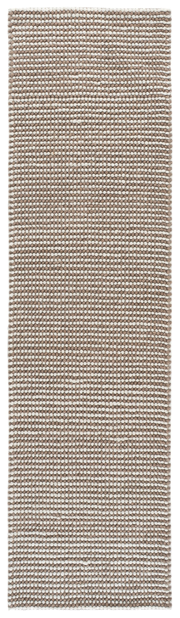 Safavieh Natura Handwoven Ivory And Brown Square Area Rug — Wool-Cotton Blend, Low-Profile Durable Texture 6'-0" x 6'-0" NAT426T-6SQ