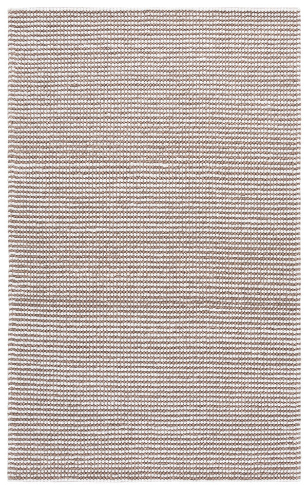 Safavieh Natura Handwoven Ivory And Brown Square Area Rug — Wool-Cotton Blend, Low-Profile Durable Texture 6'-0" x 6'-0" NAT426T-6SQ