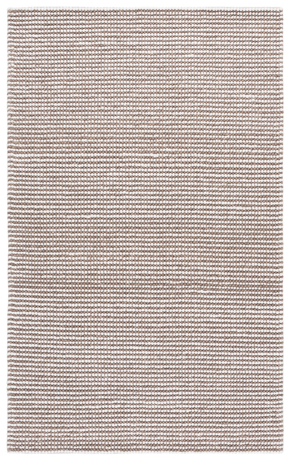 Safavieh Natura Handwoven Ivory Brown Area Rug — Wool-Cotton Blend, Low Pile Texture For Cozy Contemporary Rooms 4'-0" x 6'-0" NAT426T-4