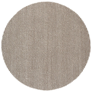 Safavieh Natura Handwoven Ivory And Brown Square Area Rug — Wool-Cotton Blend, Low-Profile Durable Texture 6'-0" x 6'-0" NAT426T-6SQ