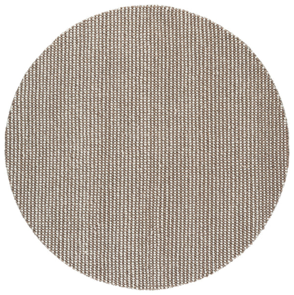 Safavieh Natura Handwoven Ivory And Brown Square Area Rug — Wool-Cotton Blend, Low-Profile Durable Texture 6'-0" x 6'-0" NAT426T-6SQ