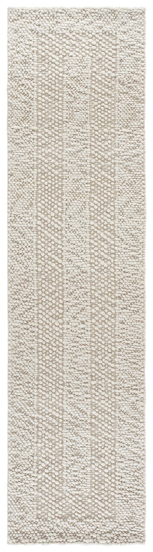 Safavieh Natura Hand-Woven Ivory Square Rug — Low-Profile Wool Blend, Subtle Geometric Modern Coastal Charm 6'-0" x 6'-0" NAT429A-6SQ