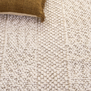 Safavieh Natura Hand-Woven 429A Ivory Rug — Wool-Cotton Blend, Subtle Geometric Texture, Cozy Durable Floorpiece 4'-0" x 6'-0" NAT429A-4