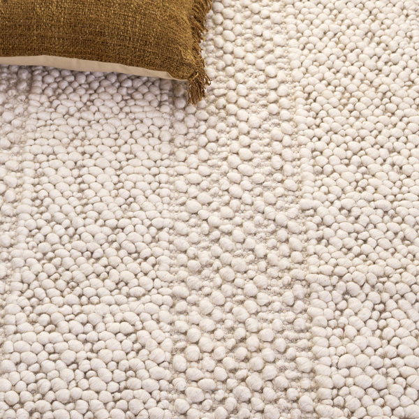 Safavieh Natura Hand-Woven Ivory Square Rug — Low-Profile Wool Blend, Subtle Geometric Modern Coastal Charm 6'-0" x 6'-0" NAT429A-6SQ