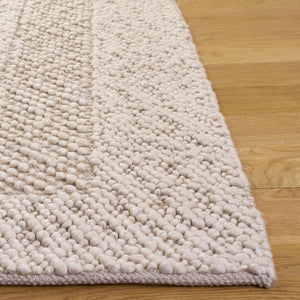 Safavieh Natura Hand-Woven Ivory Area Rug — 70% Wool Blend, Subtle Geometric Texture, Durable Luxury Finish 8'-0" x 10'-0" NAT429A-8