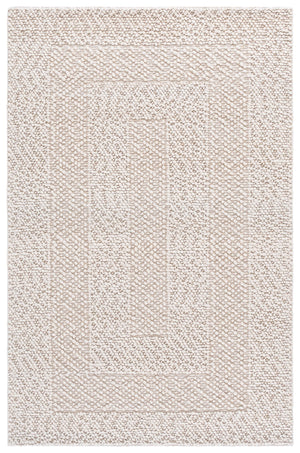 Safavieh Natura Hand-Woven Ivory Runner — Low-Pile Wool-Cotton Blend, Geometric Neutral Rug For Hallways 2'-3" x 9'-0" NAT429A-29