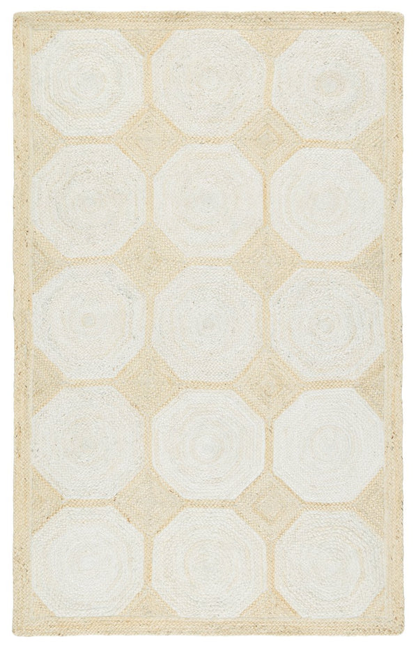 Jaipur Living Naturals Tobago Fiorita Nat43 Handwoven Handmade 100% Jute Geometric/Abstract Geometric Indoor Rug Tan, Ivory 100% Jute Rug153084