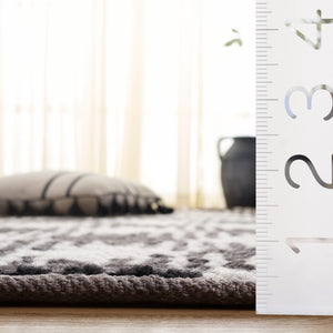 Safavieh Natura Hand Woven Wool Blend Area Rug Ivory Black Flatweave for Living Room NAT430Z-5