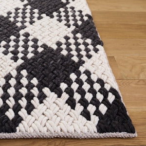 Safavieh Natura Hand Woven Wool Blend Area Rug Ivory Black Flatweave for Living Room NAT430Z-5