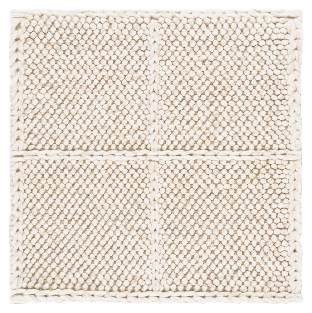 Safavieh Natura Hand‑Woven Beige Area Rug — 70% Wool Low‑Pile Geometric Coastal Design For Modern Homes 6'-0" x 9'-0" NAT432B-6